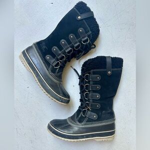 Sorel Joan of Arctic tall black waterproof winter boots 10